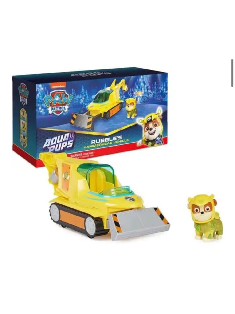 NEW in Box! PAW Patrol Aqua Pups Rubble's Hammerhead Vehicle